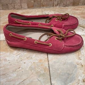 Pink suede flats Sperry Topsider